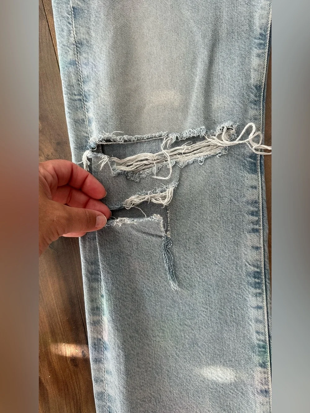 AG Adriano Goldschmied Everett Slim Straight Distressed Jeans 32 USA